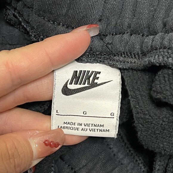 Nike Black Jogger Sweatpants L With Logo Casual Fit Everyday Comfort - Picture 6 of 9
